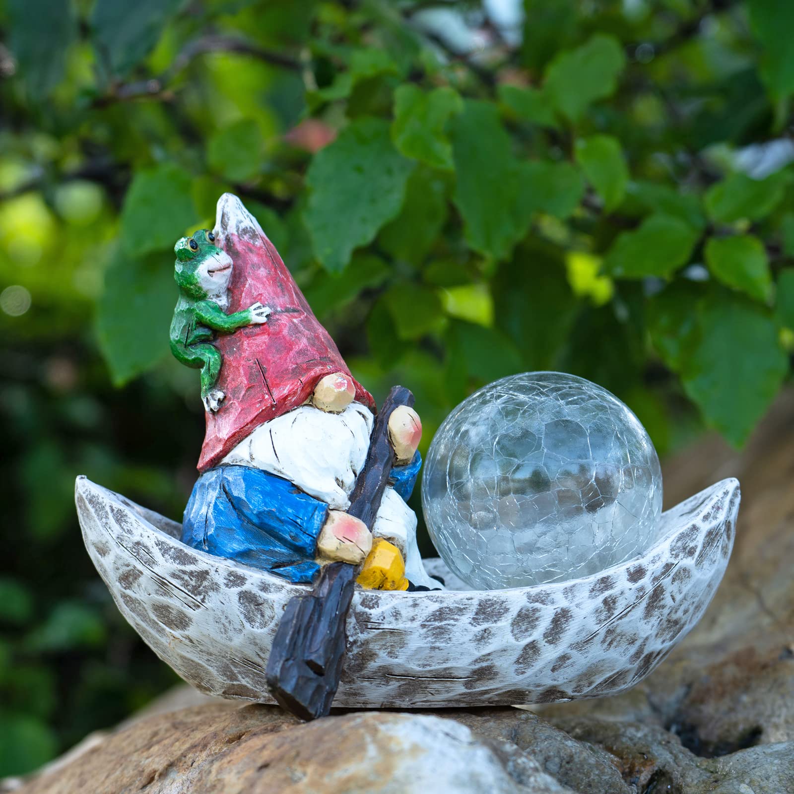 Rezpuao front door gnome adds welcoming charm to entrances.