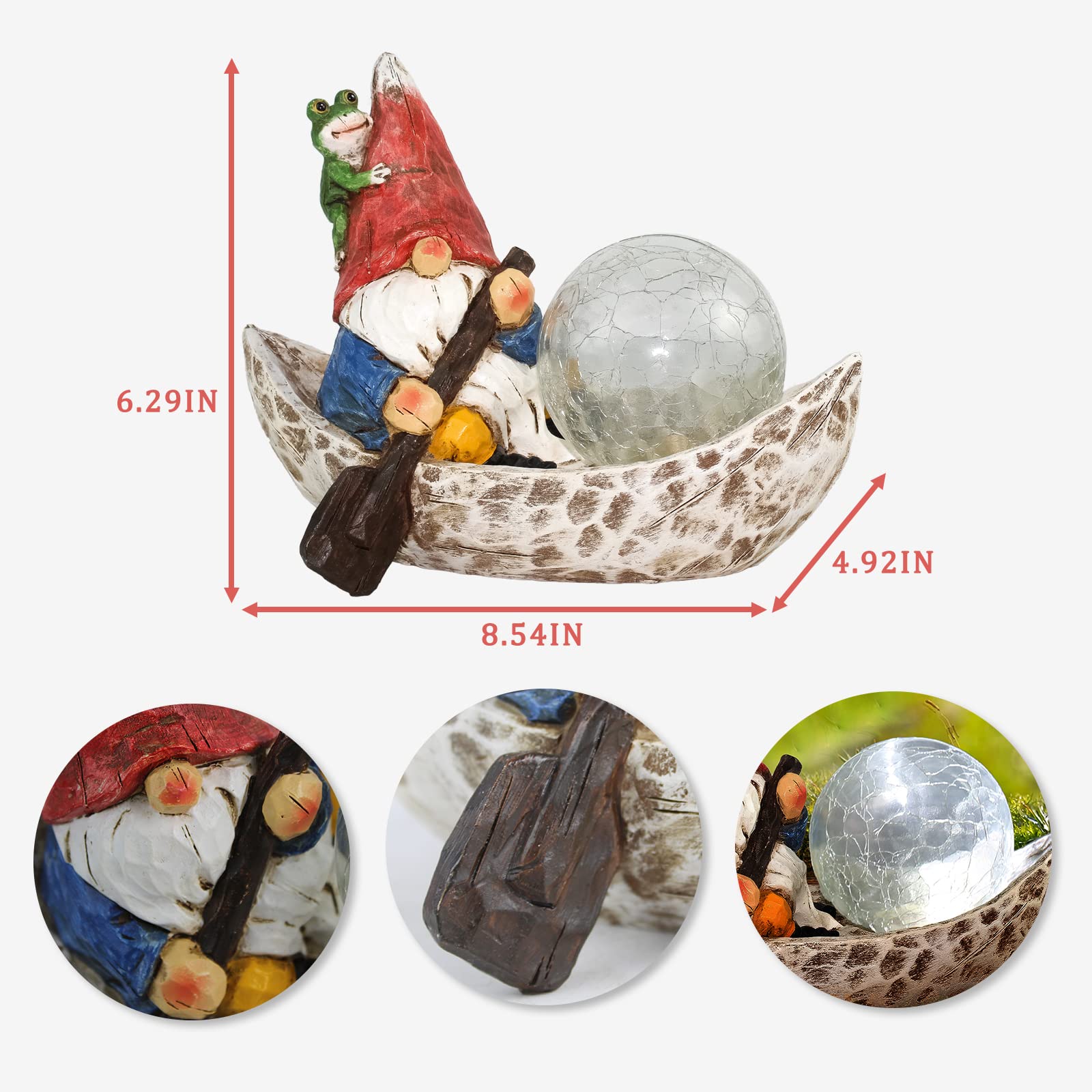 Rezpuao lawn ornament gnome boosts curb appeal with playful style.