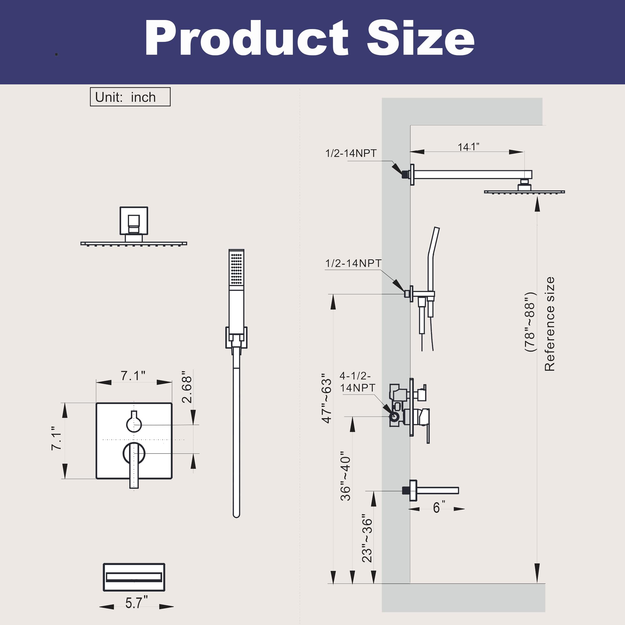 RF SUNUAN metal shower fittings emphasize sturdy build