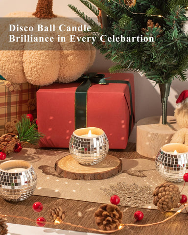 RGBDOT Christmas gift-ready disco ball candle holder adds stylish holiday charm