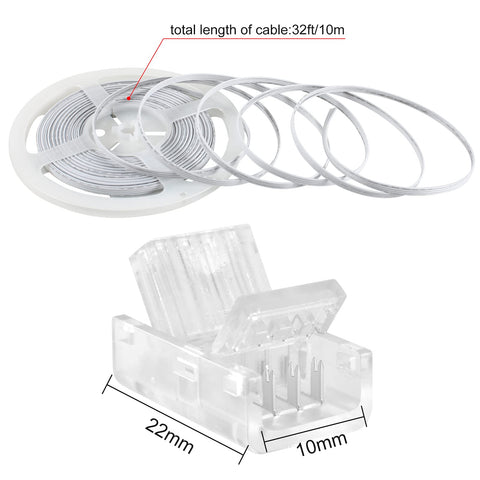 RGBZONE 32.8ft 4-pin RGB extension cable enables easy strip wiring