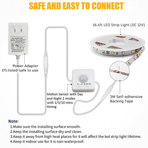 RGH LIGHTING motion strip ultra-bright glow for clear night visibility.