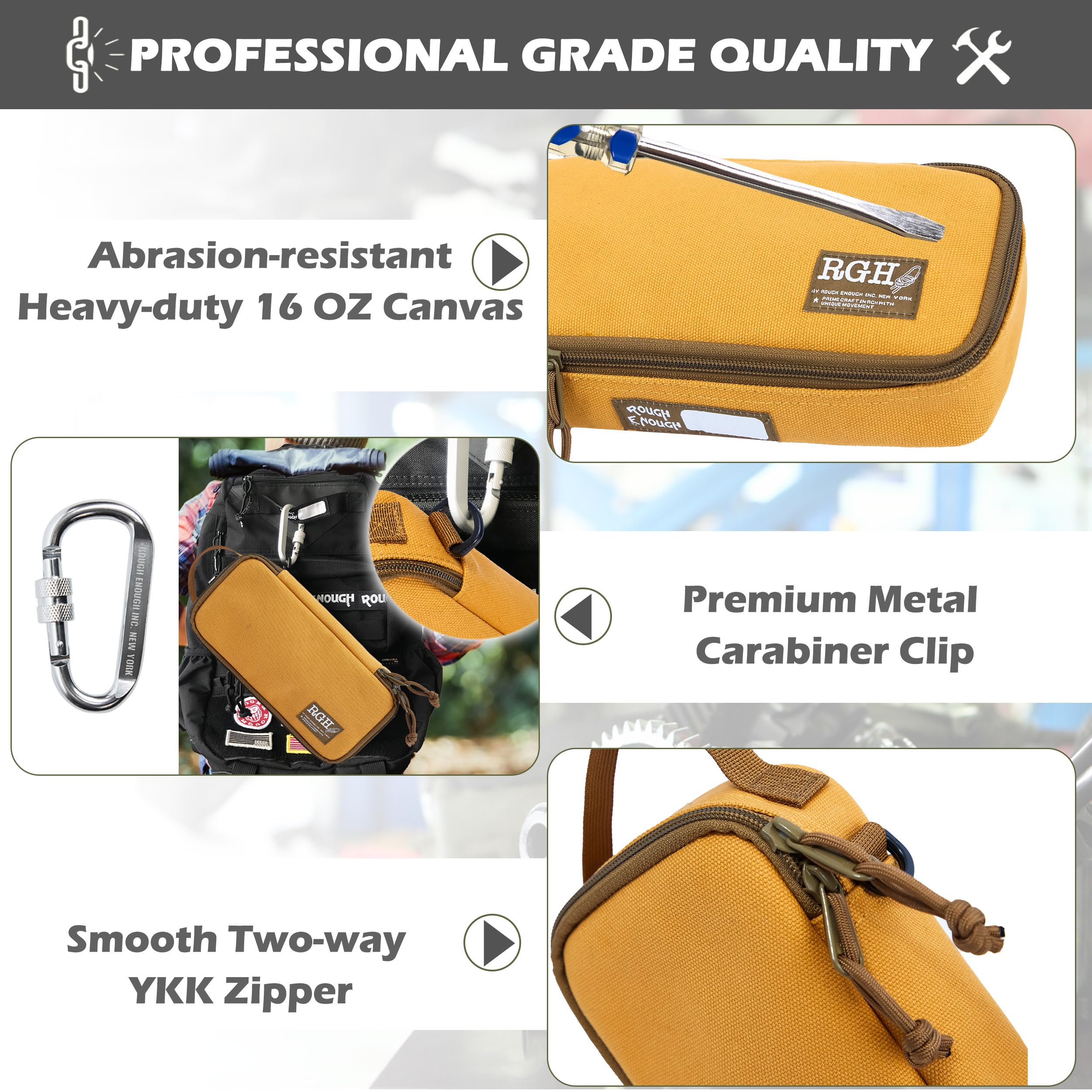 RGH Rough Enough inside compartments organize tools and small parts.