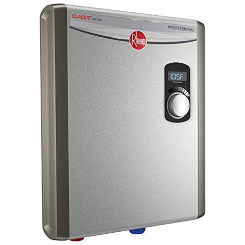 Rheem flow rate up to 4.4 GPM supports multiple uses