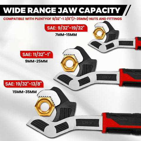 Rhevosil 10in self-locking wrench offers extended reach for fittings