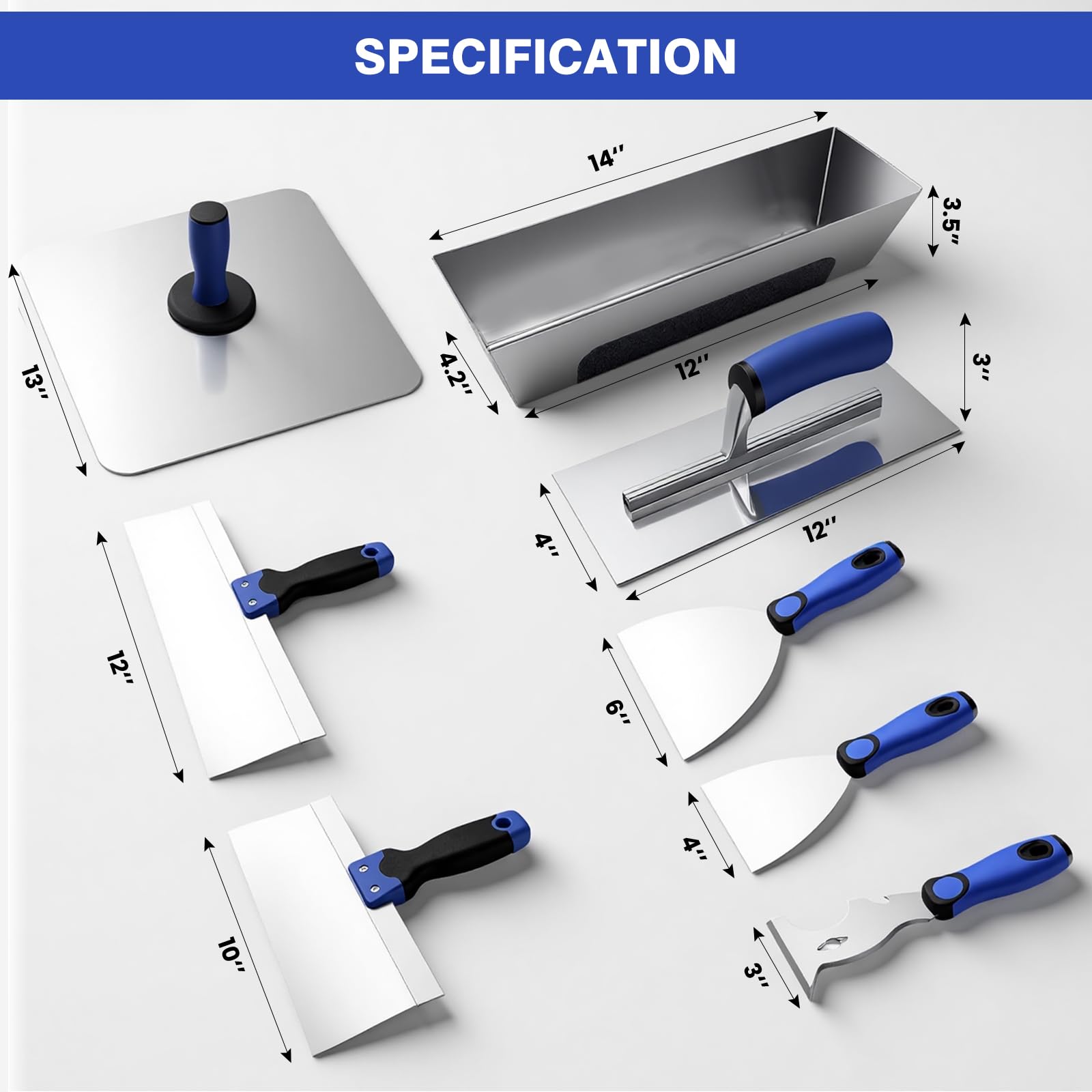 Rhibak multi-function drywall knife kit for all-in-one tasks.