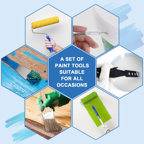 Rhibak angled and flat brushes for precise cutting and trim work