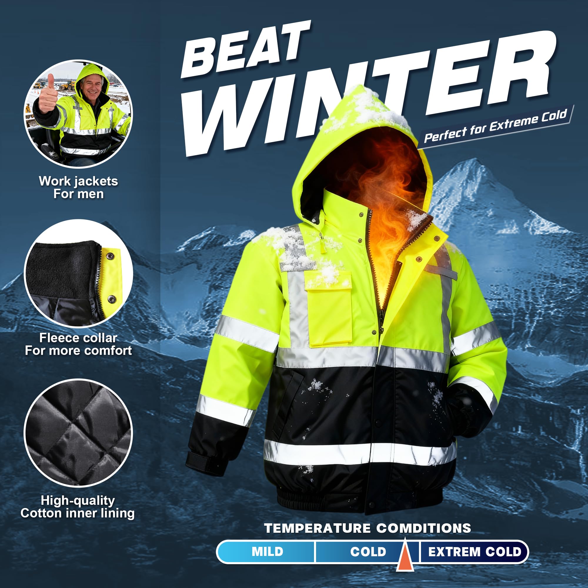 Rhino Hit safety jacket front pocket setup keeps tools within reach.