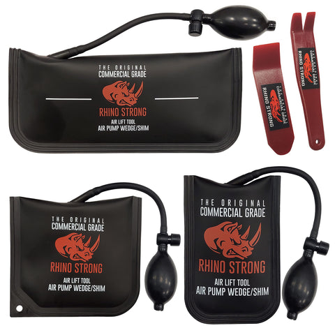 Rhino Strong air wedge bag assembly for precise lifting without surface marks.