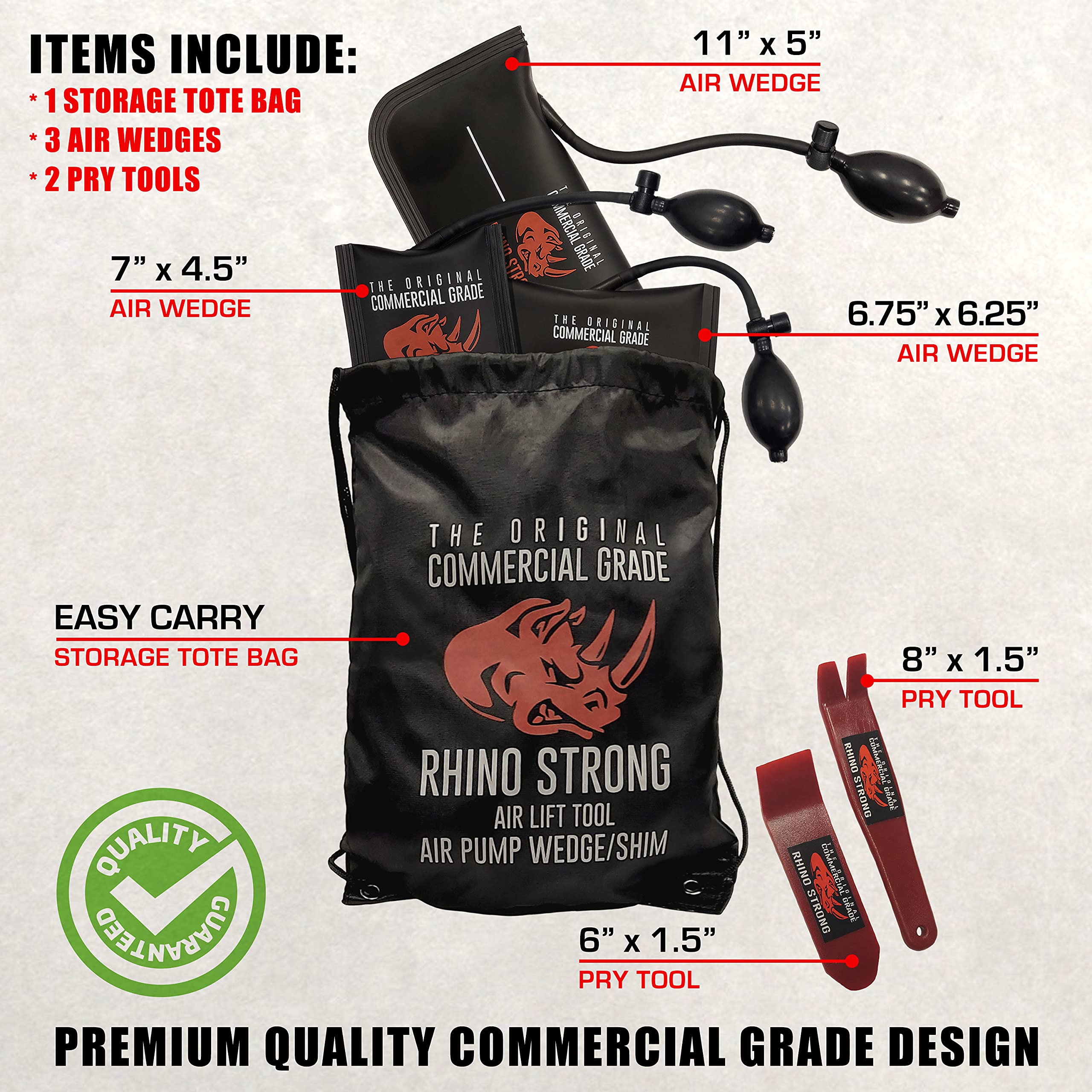 Three-size kit with tote for versatile leveling across many projects.