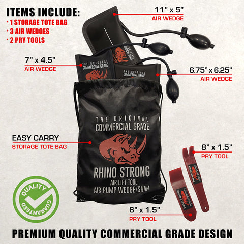 Three-size kit with tote for versatile leveling across many projects.