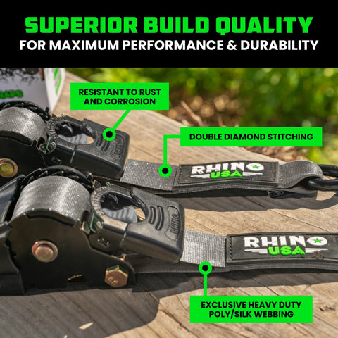 Rhino USA electro-plated ratchet closeup showing durability