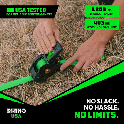 Rhino USA electro-plated zinc ratchet component visible for corrosion resistance