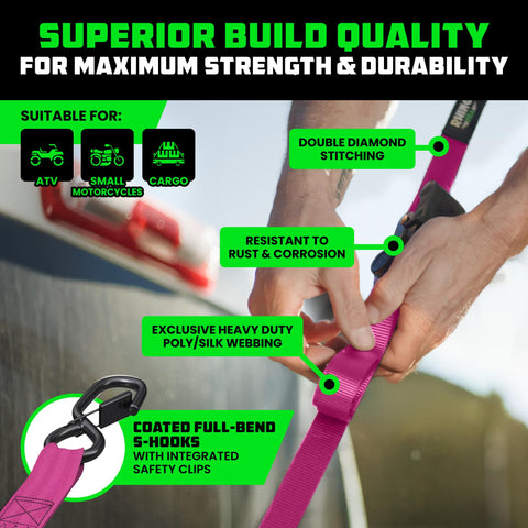 Rhino USA padded handle detail in pink for comfortable use.