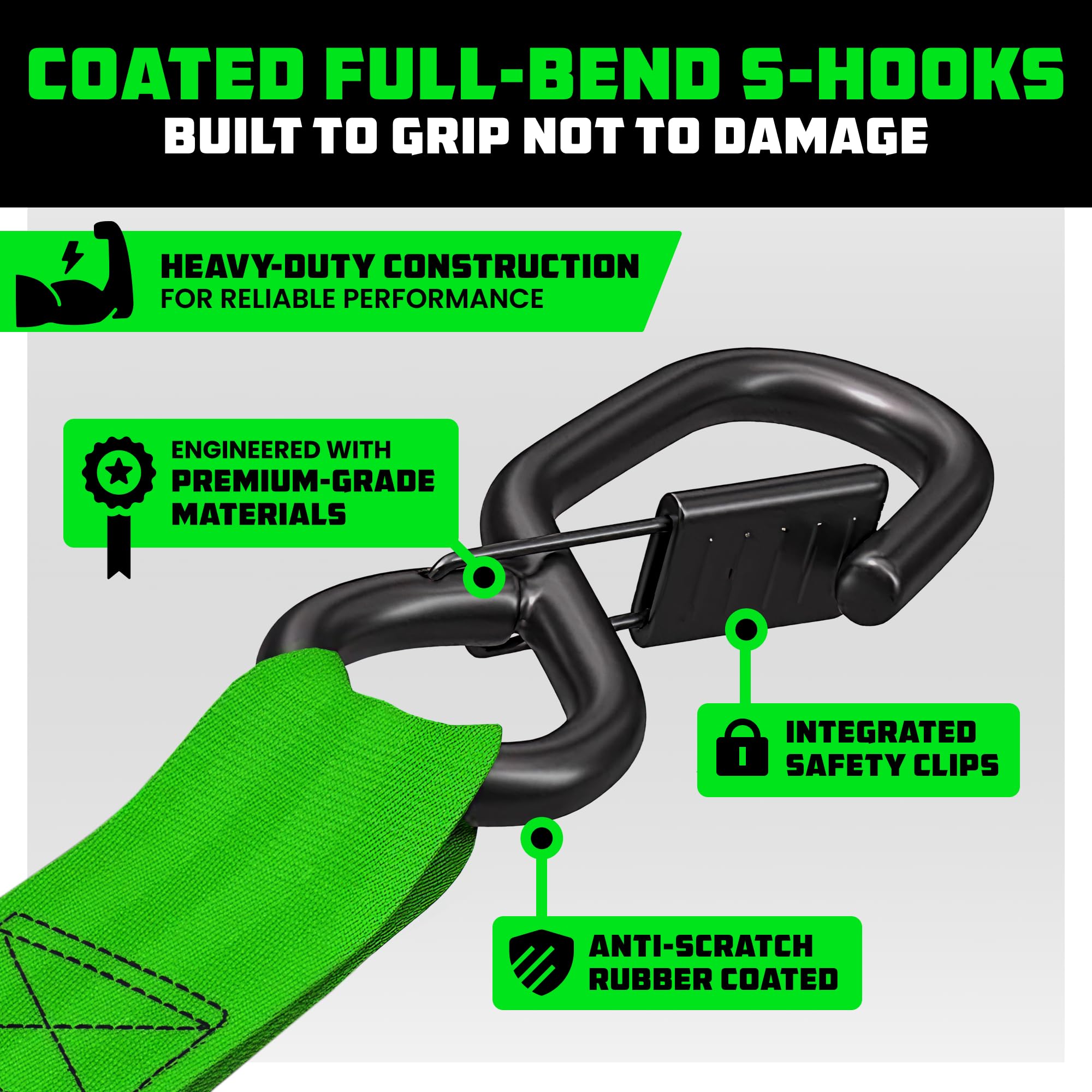 Rhino USA self-retracting button feature for easy length control