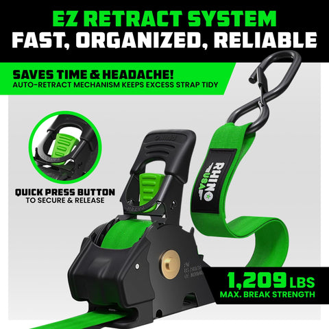 Rhino USA green strap close-up on ergonomic handle for comfortable, heavy-duty use
