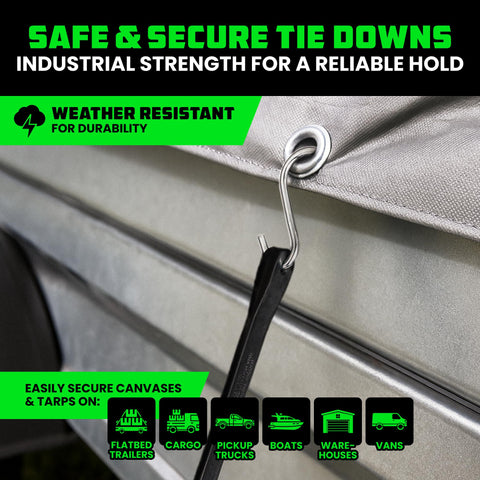 Rhino USA three-anchor-hole tie-down offers flexible setup options.