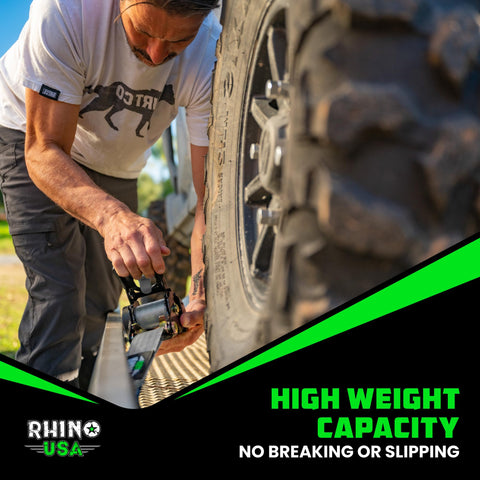 Rhino USA truck-bed setup with soft loops for versatile ties