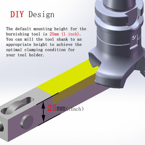 RHKING burnishing tool compatible with metals up to HRC 68
