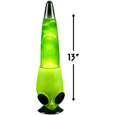 Rhode Island Novelty alien head wax motion lamp shown as a quirky gift idea
