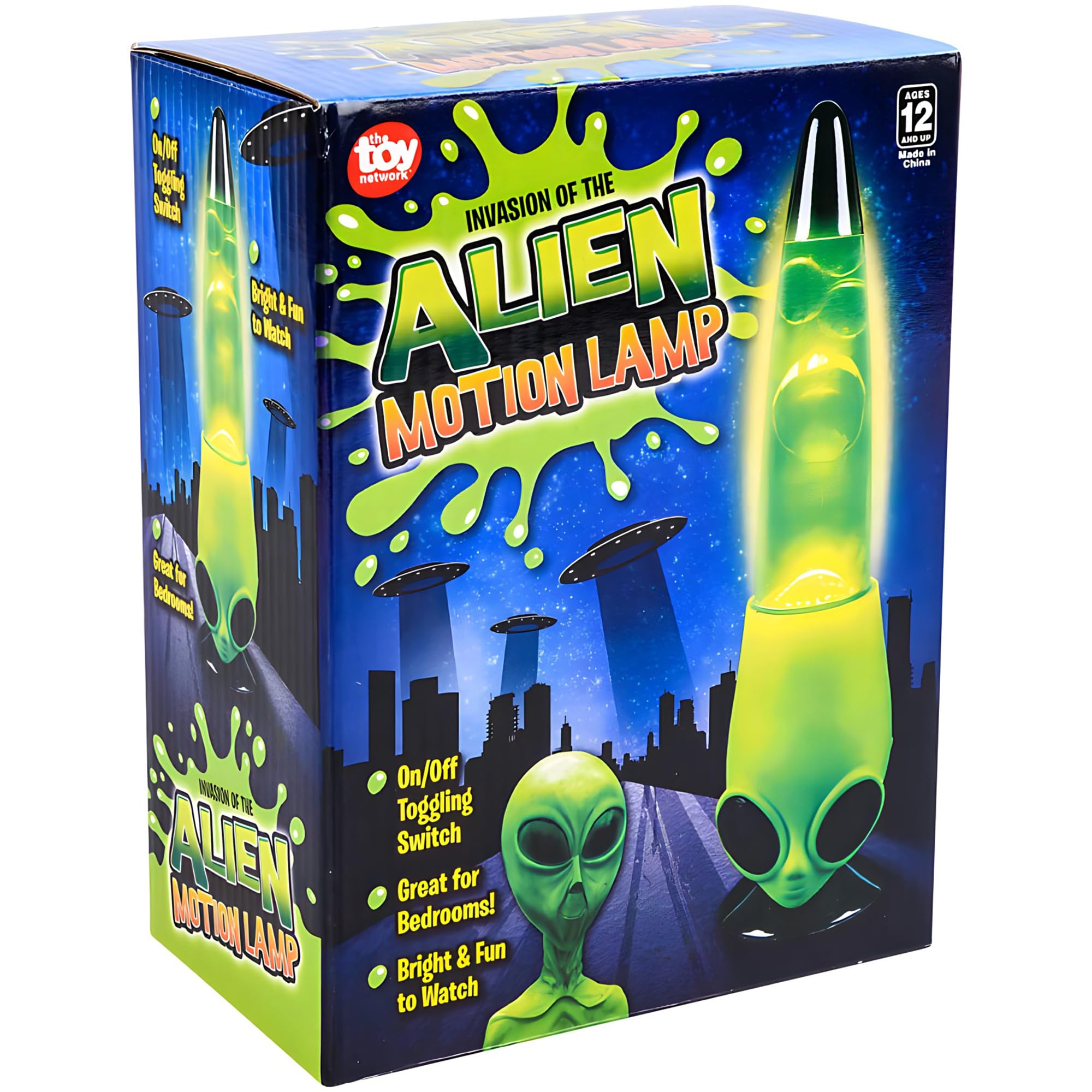 Rhode Island Novelty lamp glowing to create a sci-fi ambiance in a room