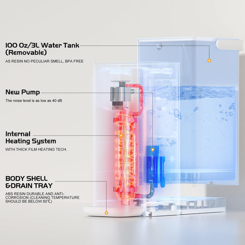 Safety features on the Rhovam dispenser with child-safe release.