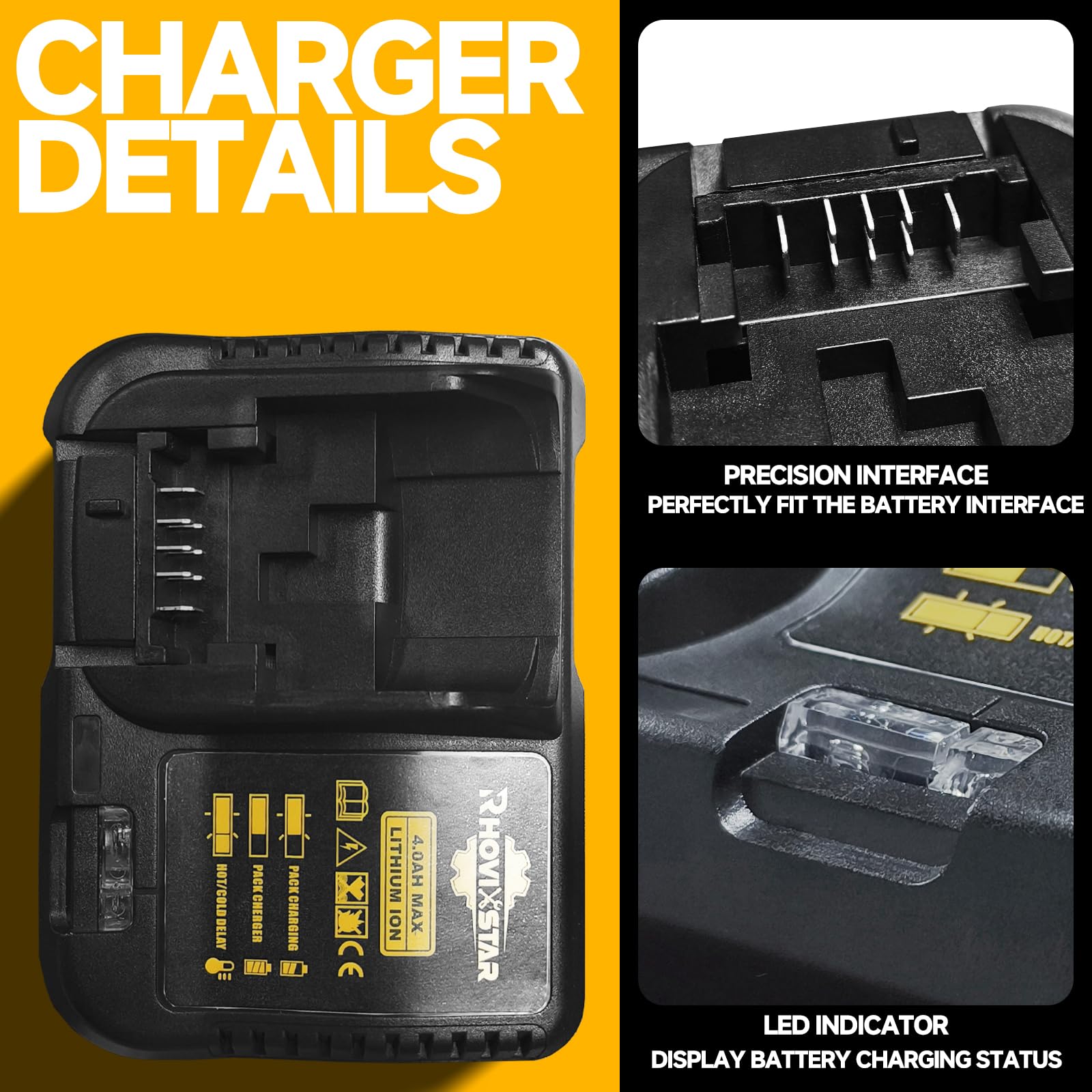 RhovixStar kit includes battery and charger ready for replacement use.