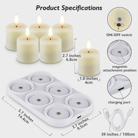 Rhytsing Type-C USB cable used to charge the candles and base.