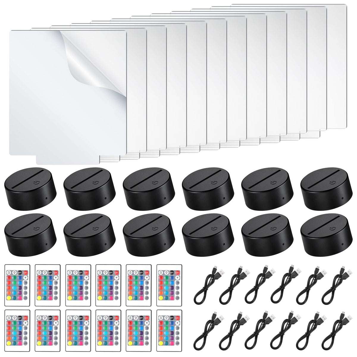 Riakrum acrylic night light base provides sturdy support for custom art displays.