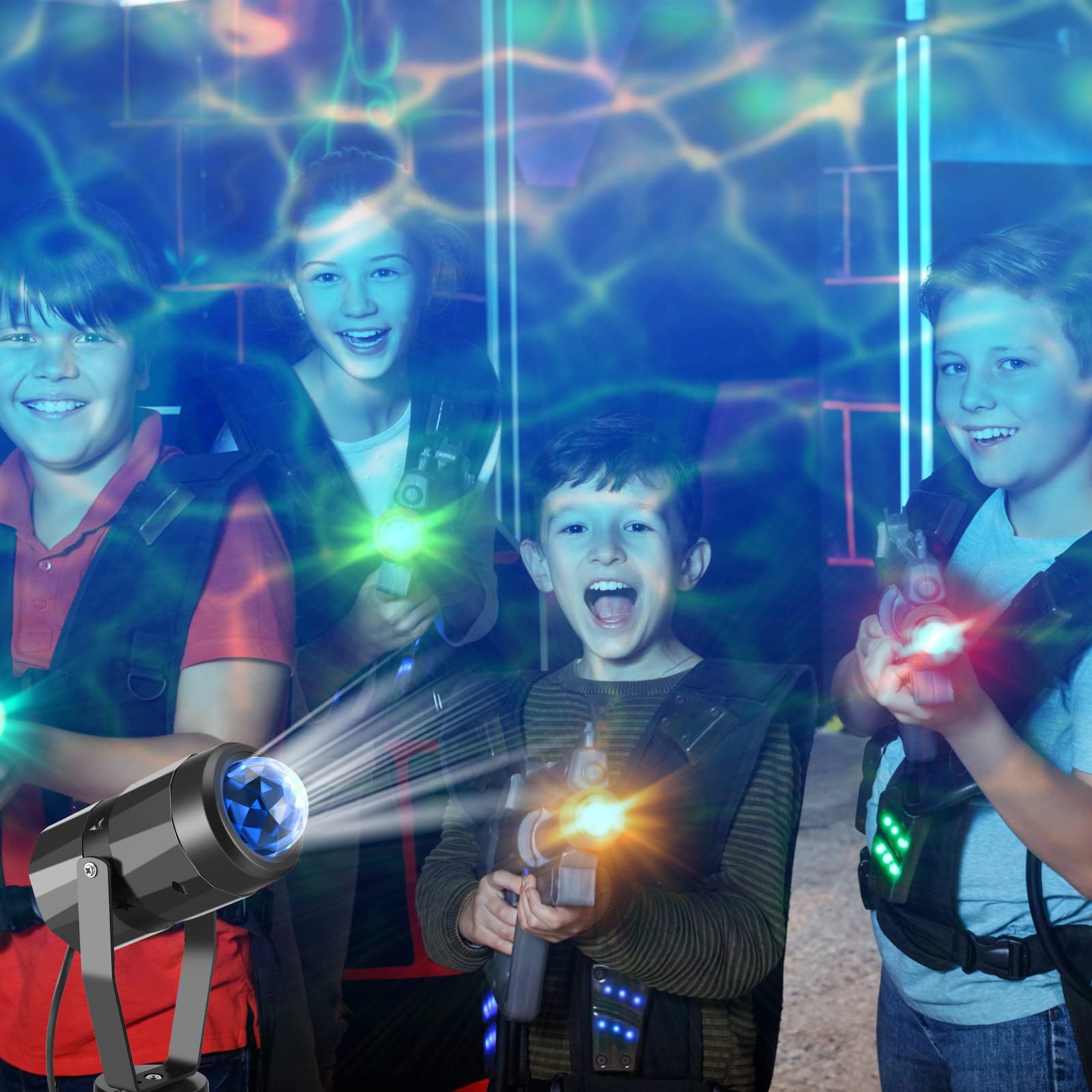 Riakrum water wave light adds decorative glow to a kid’s room.