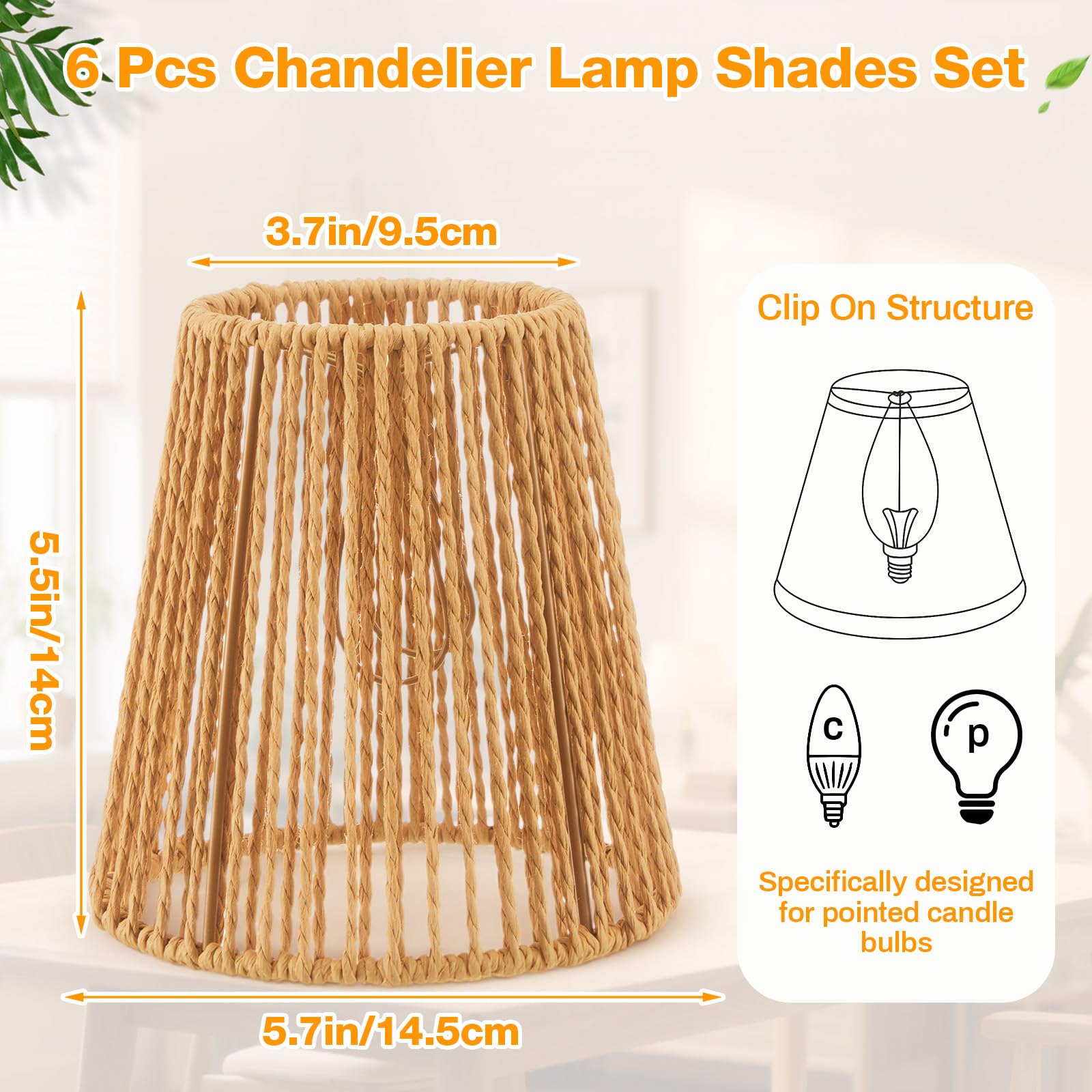 Riakrum shade featuring woven rattan detail for warm ambient lighting.