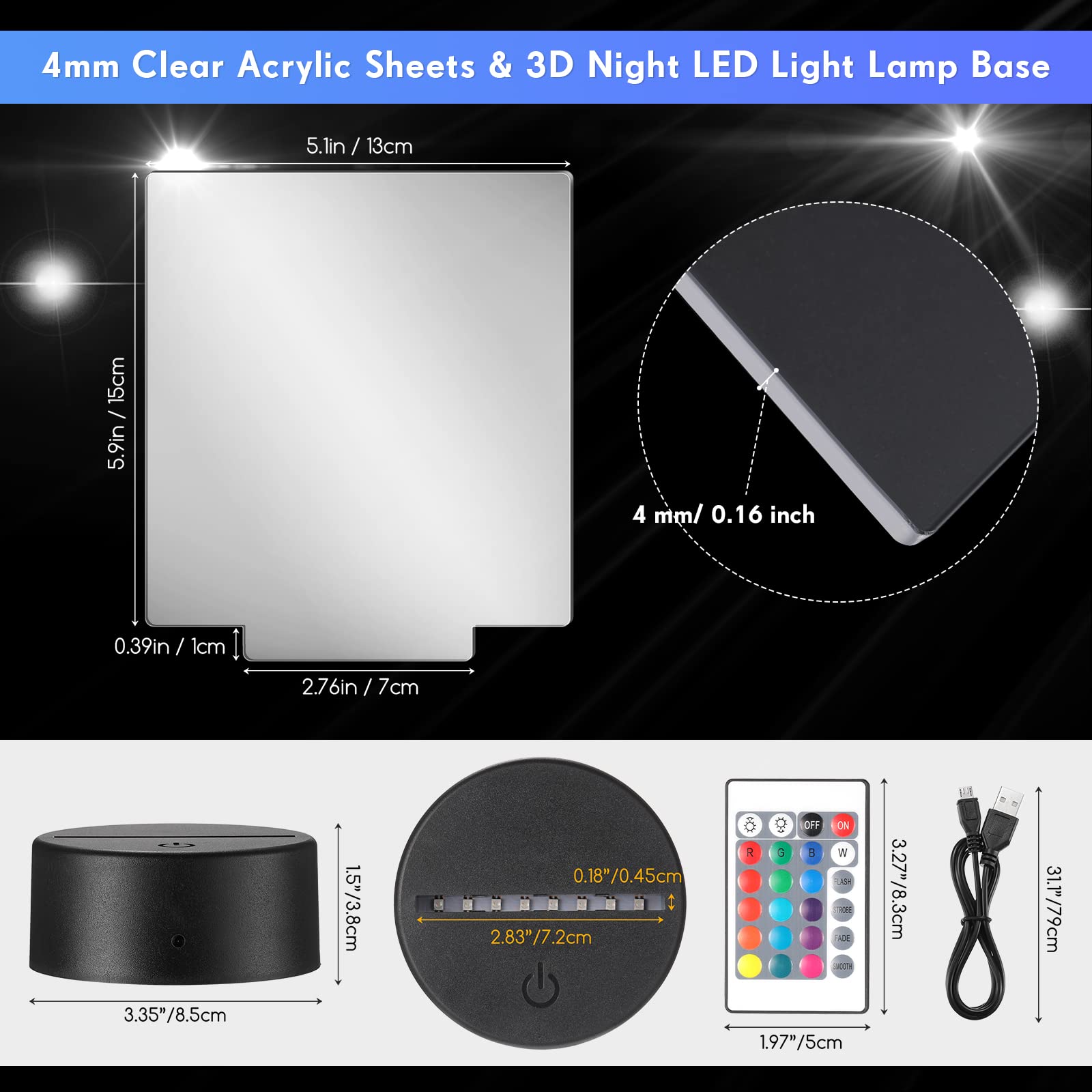 Riakrum clear acrylic plates 4mm ideal for engraving and illumination.