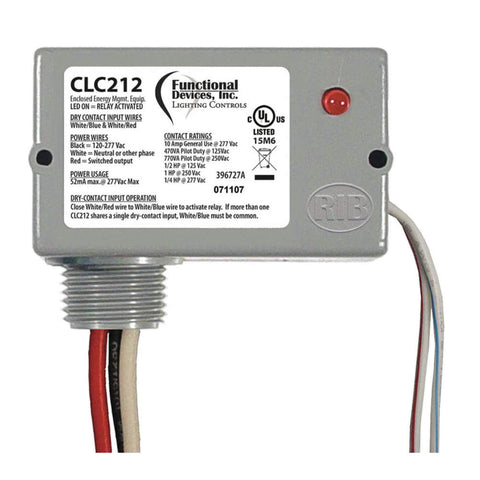 RIB Relay CLC212 enclosed closet light switch enables safe, reliable lighting control.