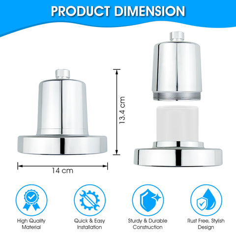 RIBEX chrome shower head in use for daily rinse