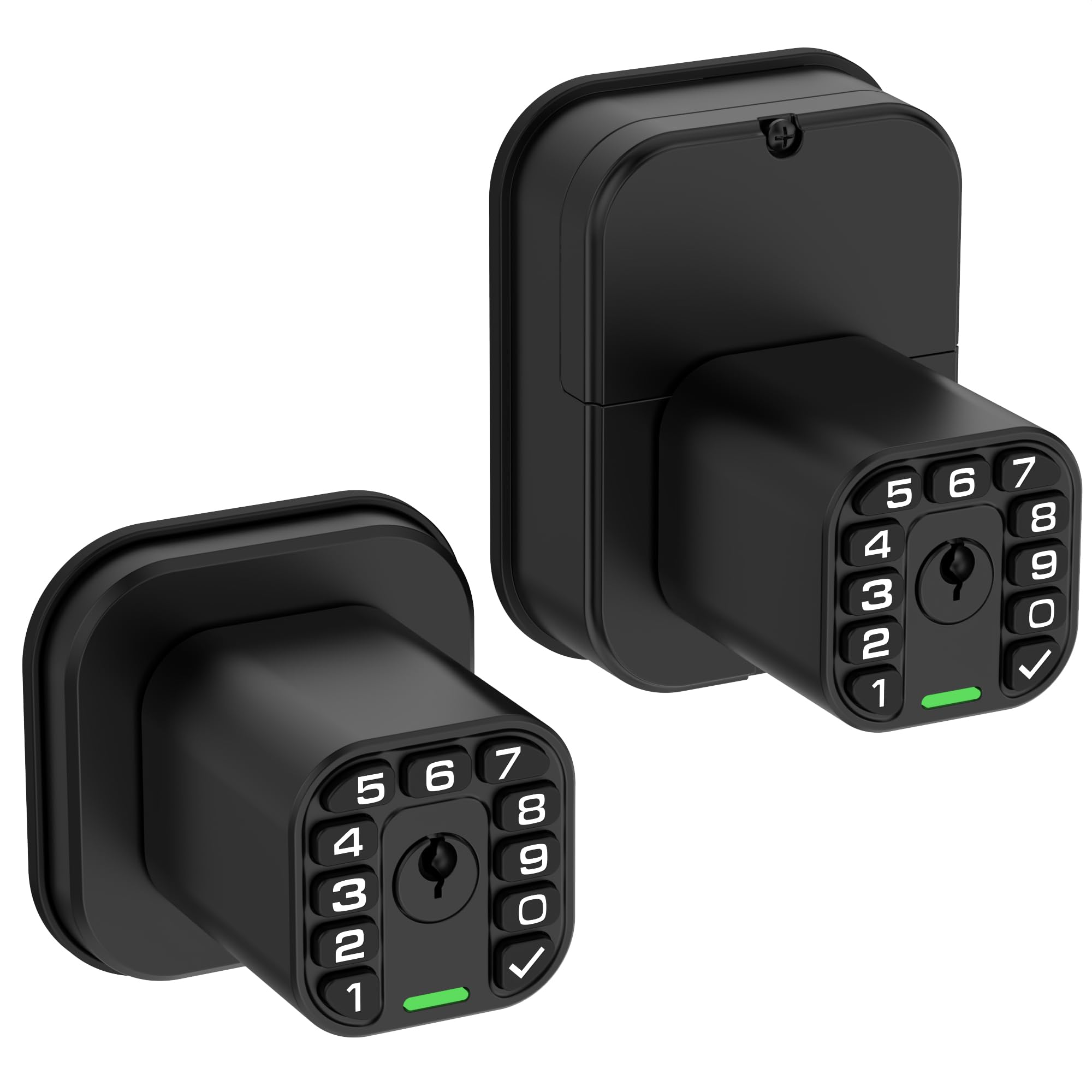Richelock IU52 front view dual-sided keypad lock for convenient entry from either side.