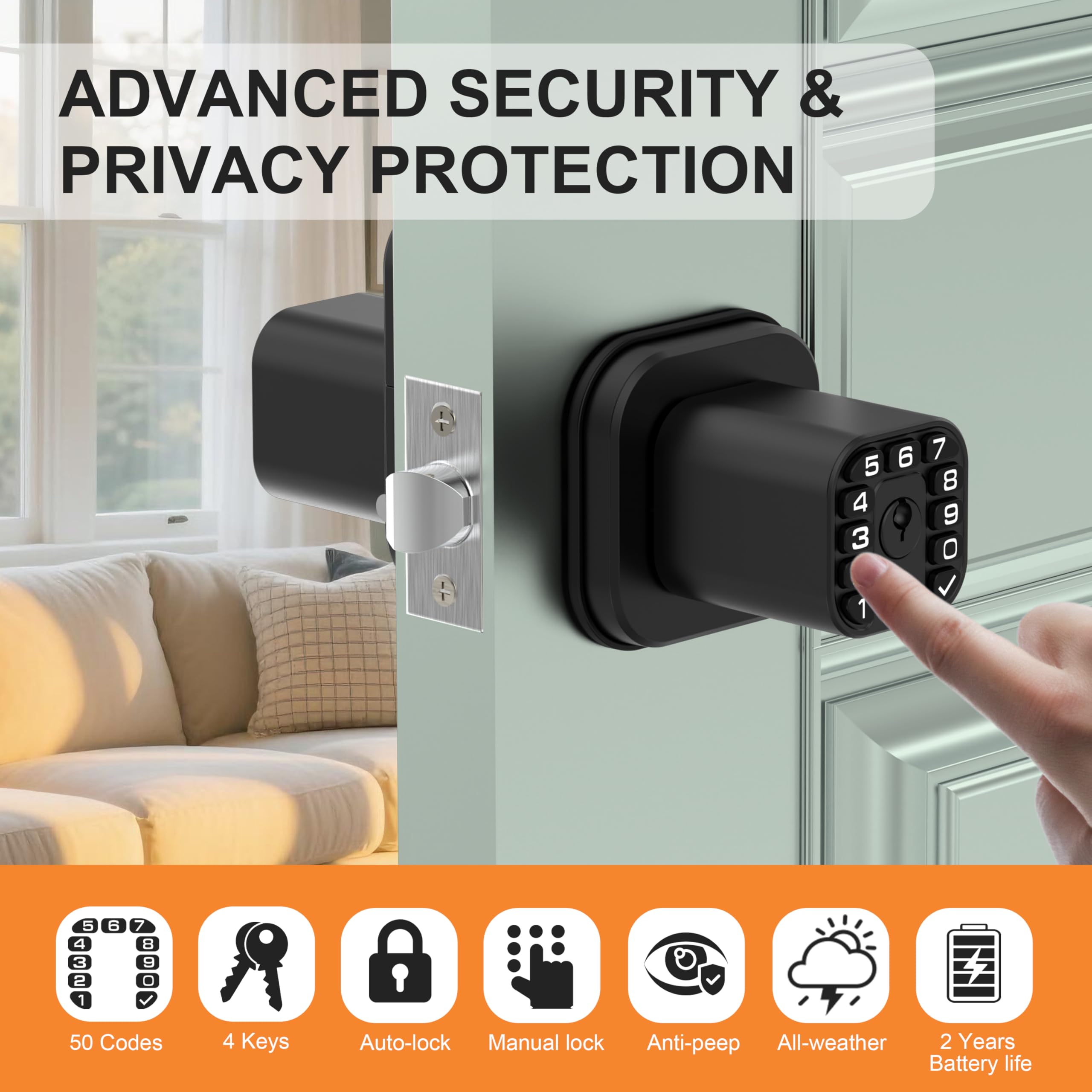 Richelock IU52 side view highlighting compact design for gates and doors.