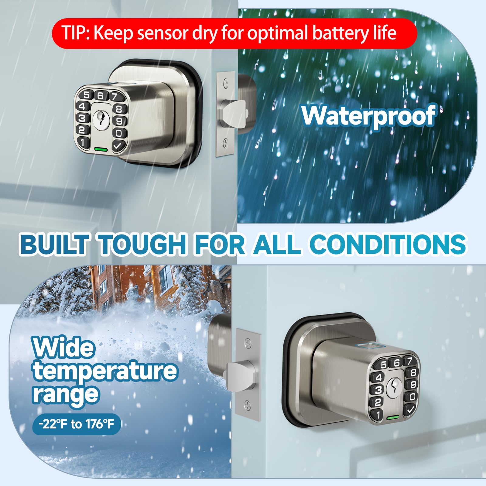 Richelock weatherproof lock is built for indoor and outdoor use in any weather.