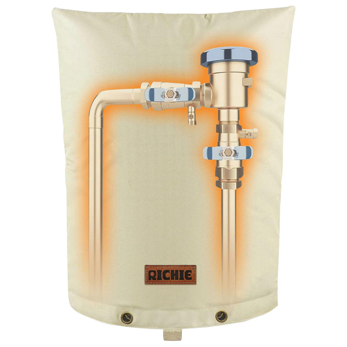 RICHIE 16x20 backflow cover front view protects outdoor valves from winter weather.