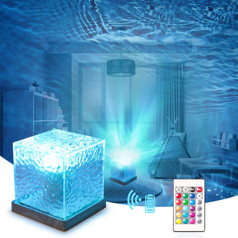 RICHMYC Ocean Wave Projector Light creates mood lighting with 16 colors.