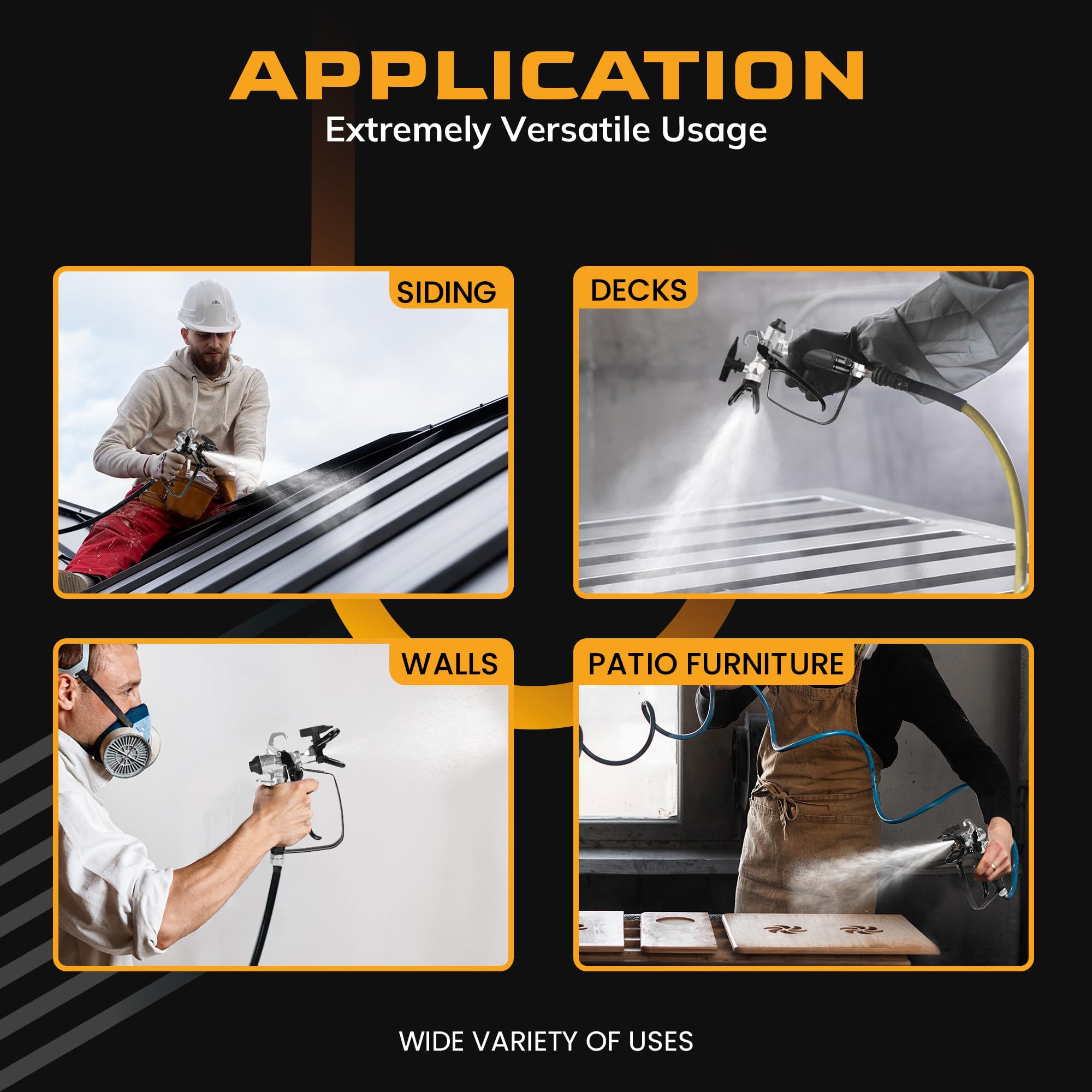 RICHOKIE airless spray gun leak-proof design reducing spills during painting