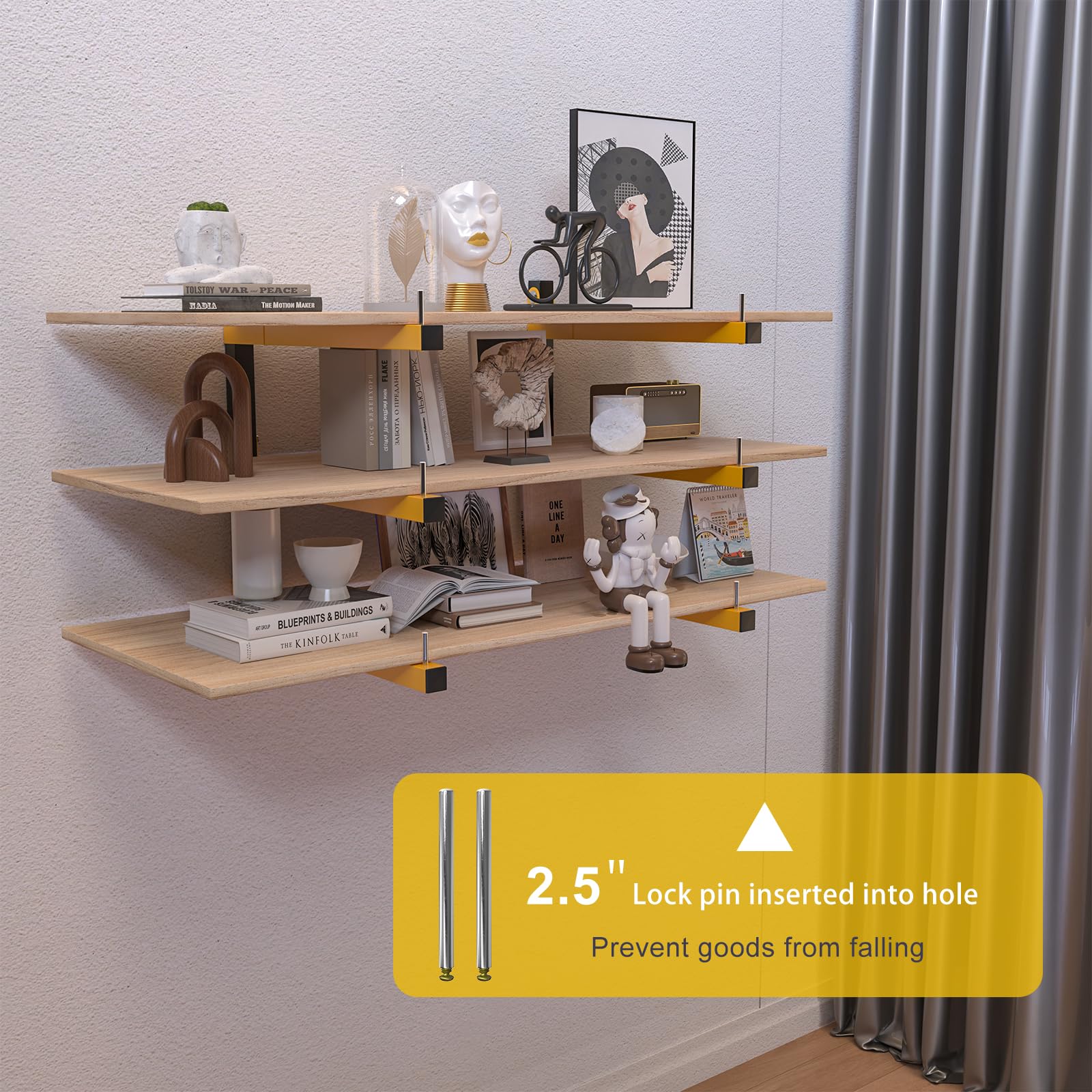 Riciakik heavy-duty shelf assembly highlights 720-pound total capacity