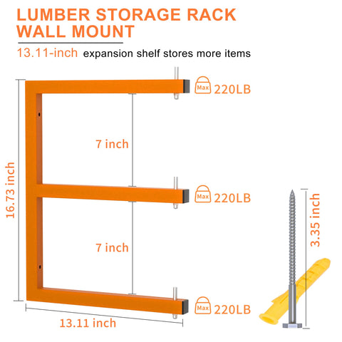 Riciakik heavy-duty steel lumber rack demonstrates durability for tough garage use.