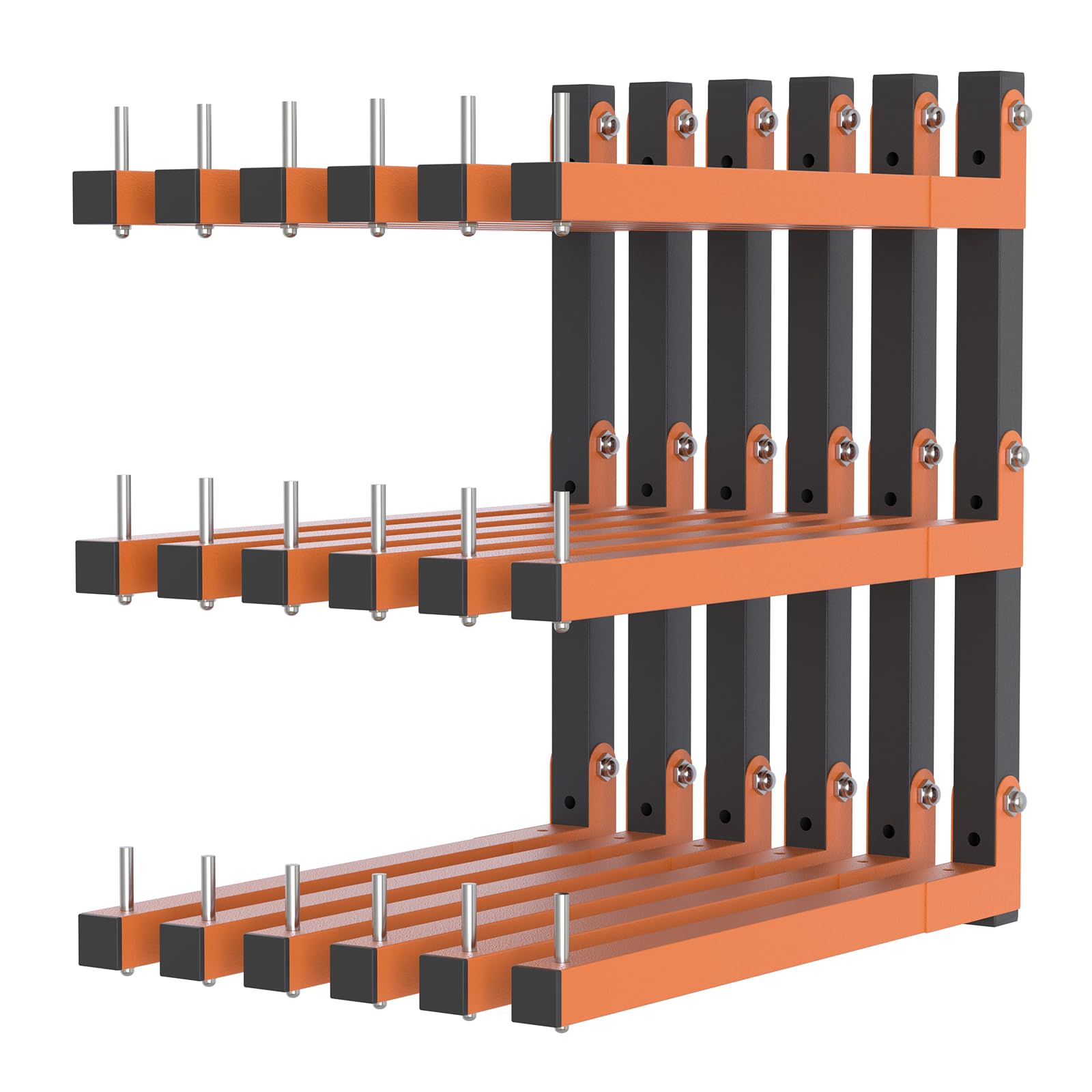 Riciakik lumber rack wall-mount assembly showcases sturdy organization for the garage.
