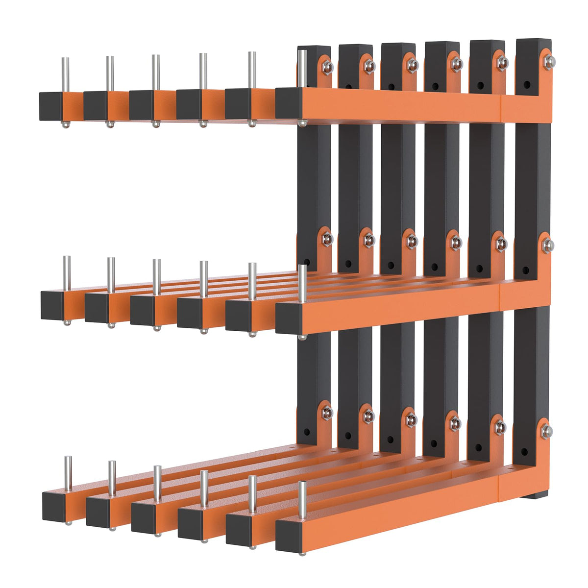 Riciakik lumber rack wall-mount assembly showcases sturdy organization for the garage.