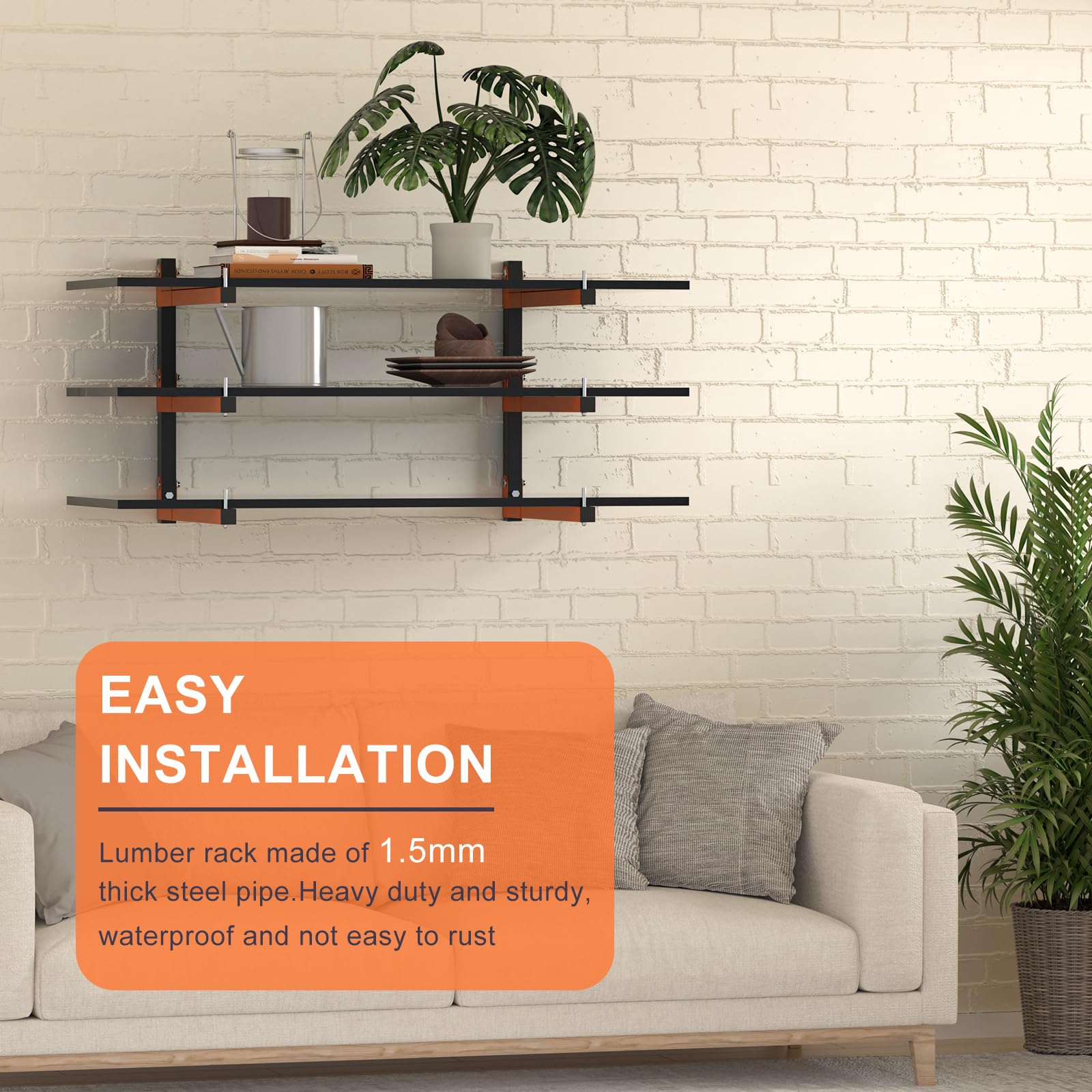 Riciakik includes drywall anchors for secure installation on various walls.