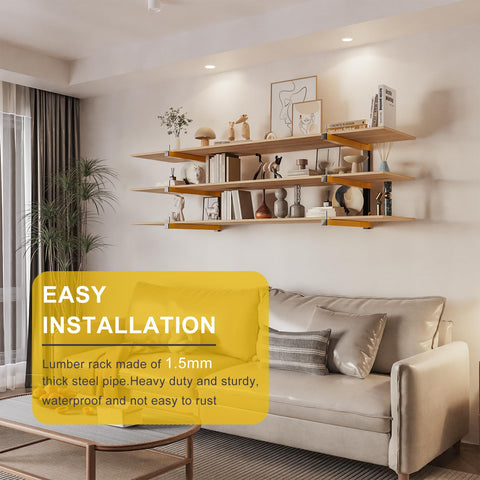 Riciakik wall-mount brackets ease installation with clear instructions