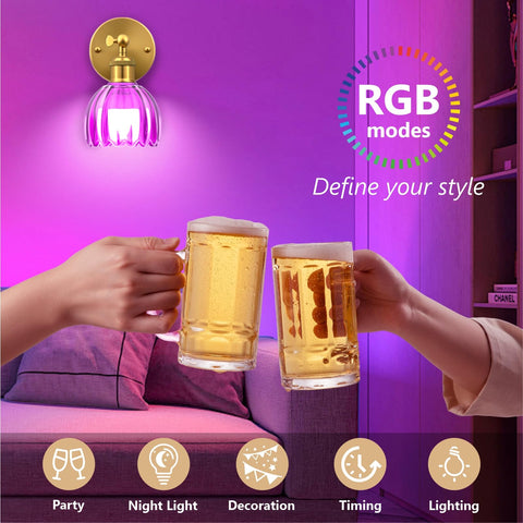 RIDALUX two-pack wall lights suited for bedrooms and living spaces.