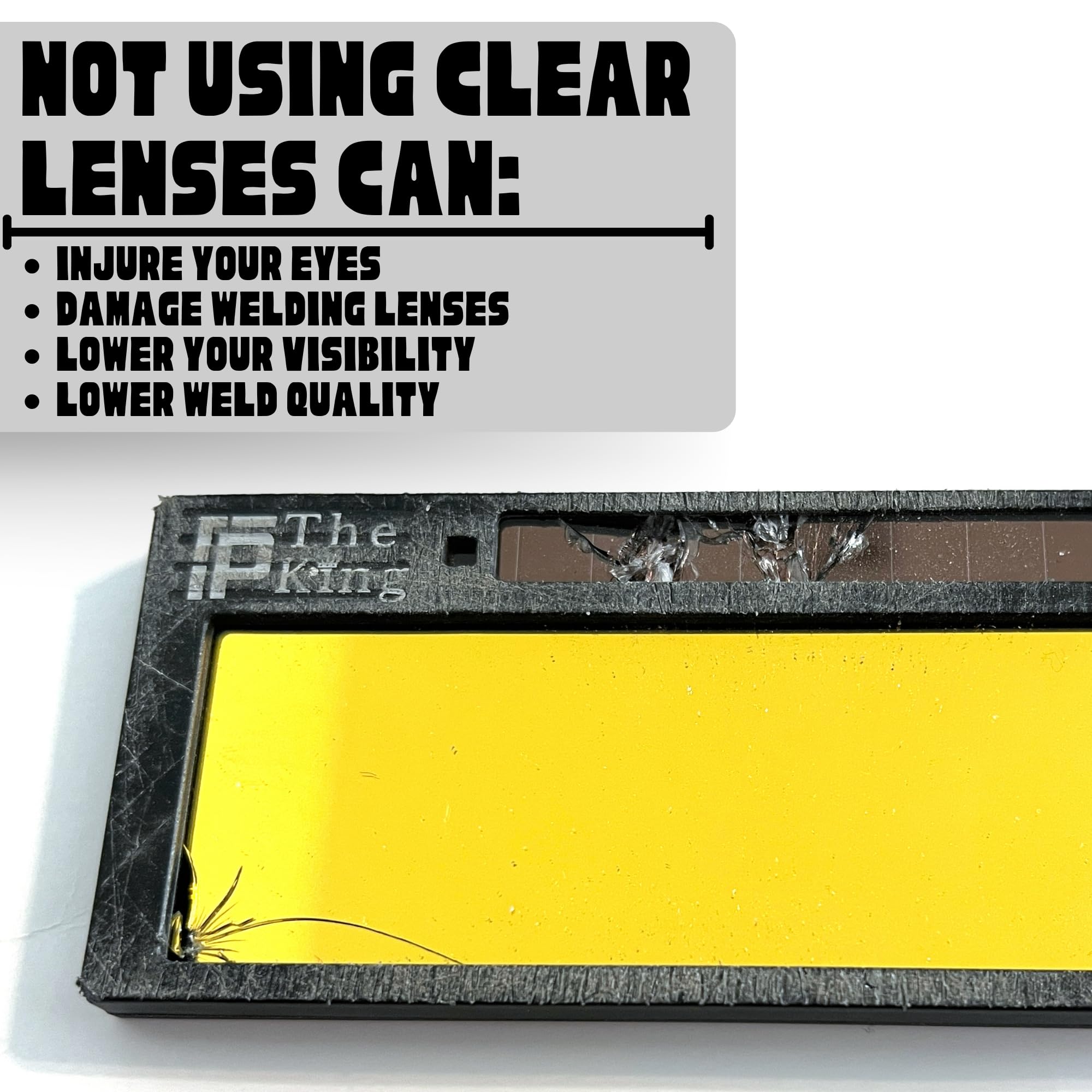 Ridge Products welding helmet lens in use demonstrates safe eye protection.