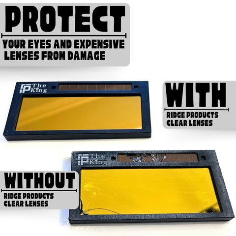 Ridge Products clear lens meets Z87.1 standard for eye safety.