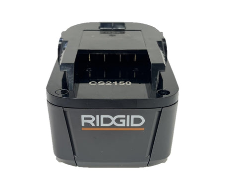 RIDGID 18V 4.0Ah battery in hand demonstrates comfortable grip during tasks.